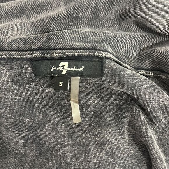 ❤️Last Chance 7 For All Mankind Distressed Print Open Front Jacket Size S - Picture 5 of 9